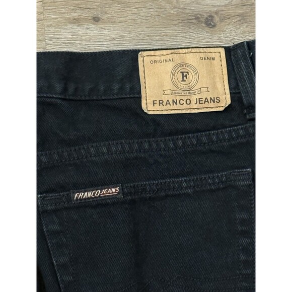 Franco Jeans Men's Black Denim Straight Leg Jeans 41x31 - Picture 6 of 11